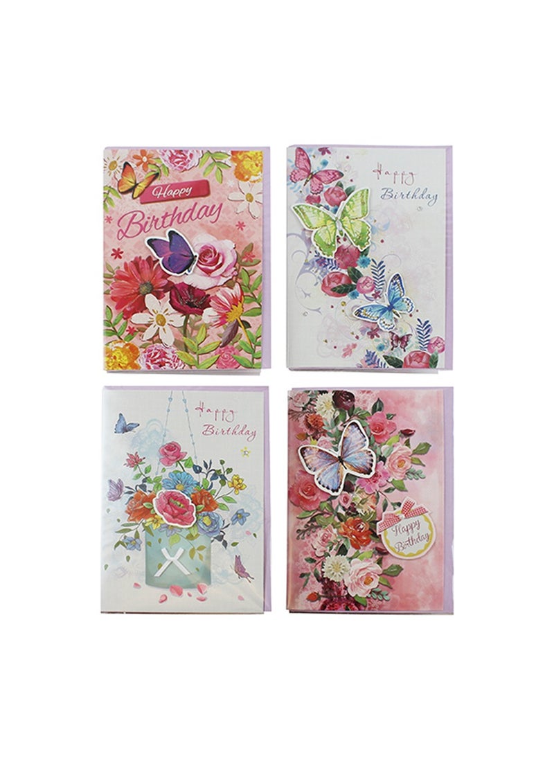 EuroWrap - Juicy Lemon Floral Greeting Card 50 Cards - Image 1