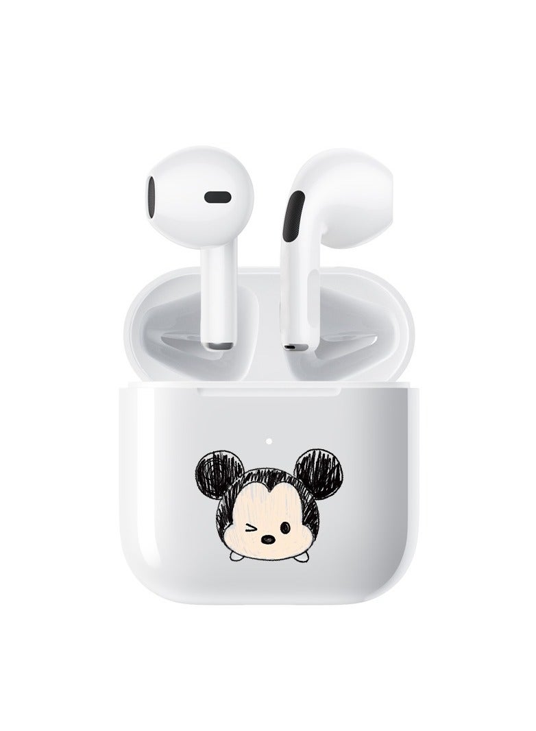 Disney Wireless Kids Headphones F12 TWS Bluetooth 5.2 Earbuds Headsets White Mickey，Sensitive Microphone, Fast Charging, HIFI Bass, AAC High-Definition Audio Decoding  - Image 1