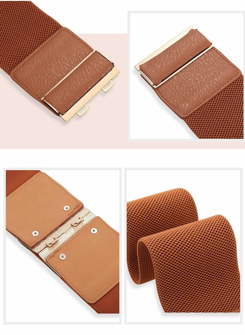 SYOSI - 3 Pieces Women Wide Belt Elastic Cinch Waistband Stretch Dress Belt for Ladies - Image 1