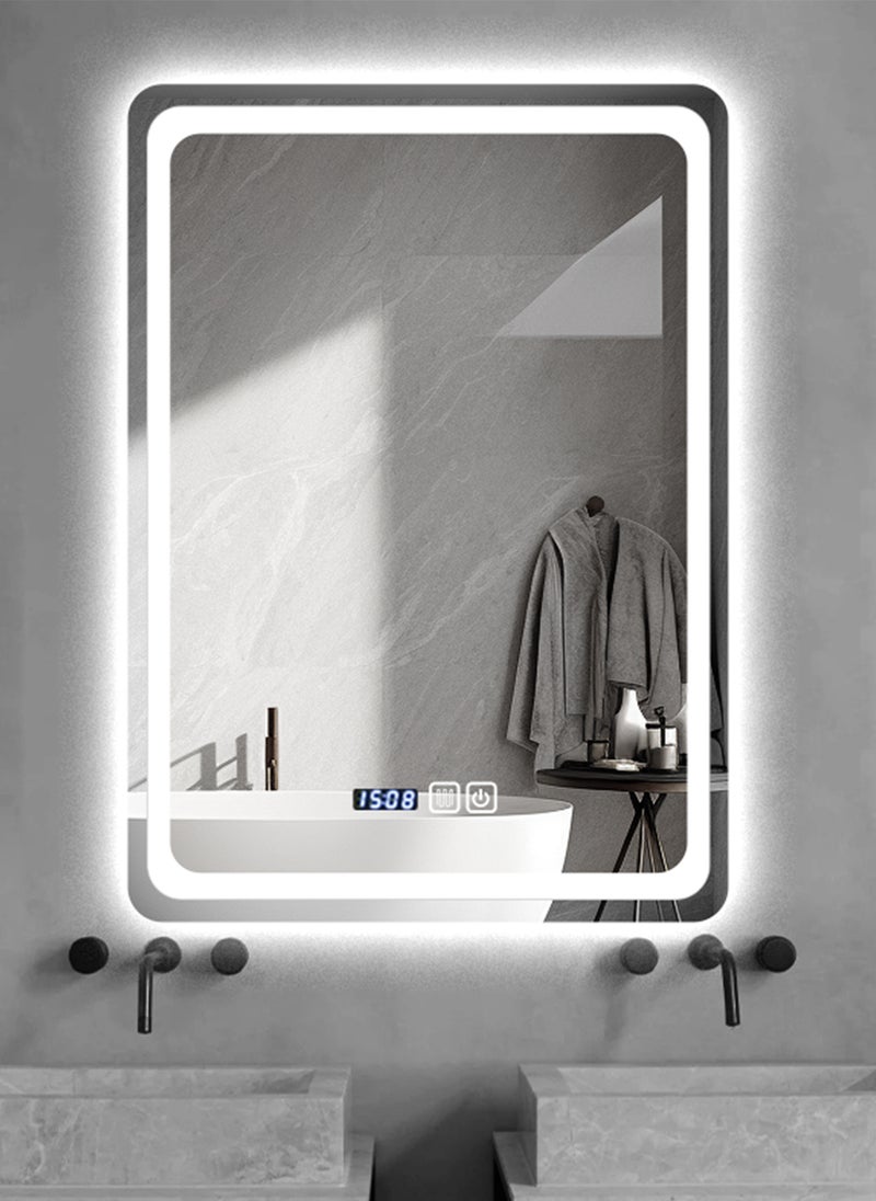 Sharpdo LED Bathroom Mirror with Light, Wall Mounted, Anti-Fog, White Light, Waterproof, Tempered Glass 40*60CM  - Image 3