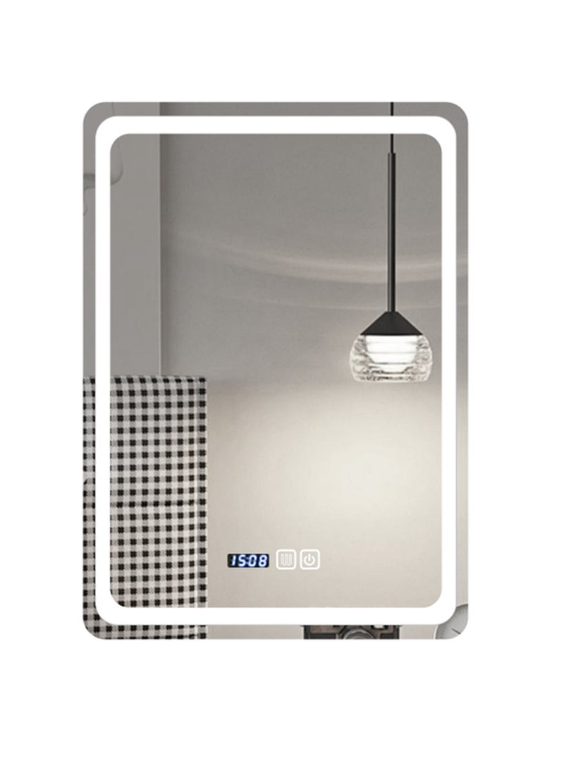 Sharpdo LED Bathroom Mirror with Light, Wall Mounted, Anti-Fog, White Light, Waterproof, Tempered Glass 40*60CM  - Image 2