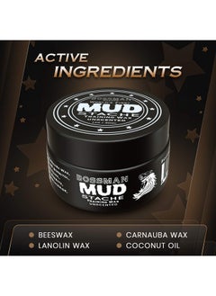 bossman Bossman MUDstache Unscented Mustache Wax - No Pull - Spreads Easy for a Strong Non-Tacky 24 hr Hold - Tame, Train and Style - Moustache Wax for Men (1oz)  - Image 4
