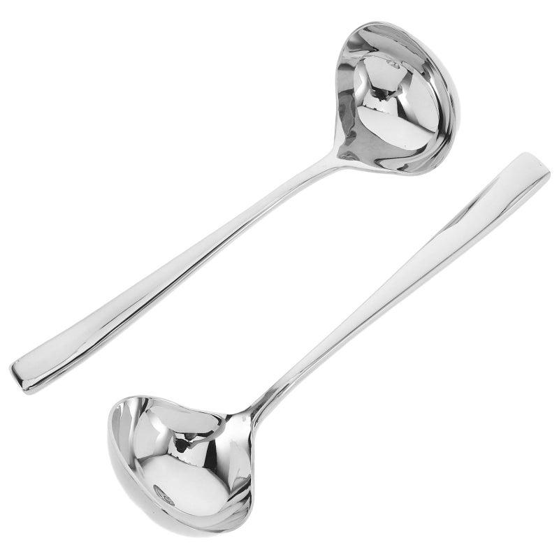 Stainless Steel Gravy Ladle Sauce Spoon 7 4 Inch Long Handle Serving Utensil - Image 2