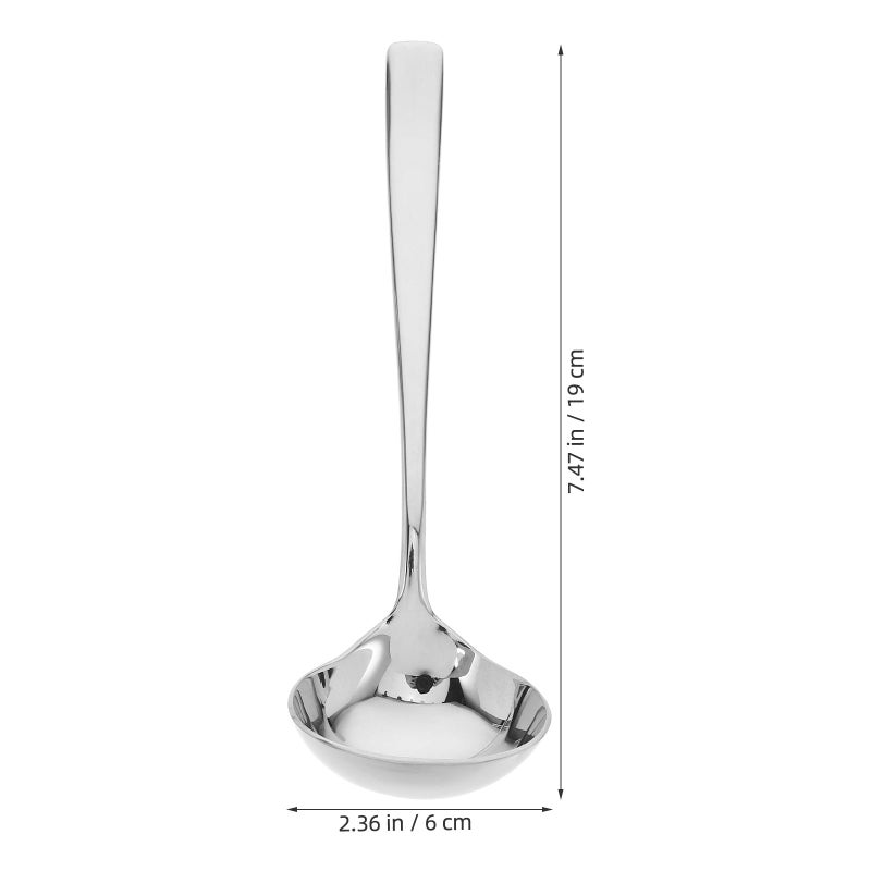 Stainless Steel Gravy Ladle Sauce Spoon 7 4 Inch Long Handle Serving Utensil - Image 3