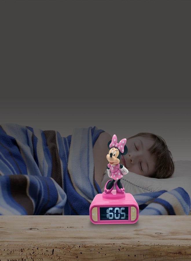 Lexibook, Disney Minnie, Minnie Nightlight Alarm Clock, Sounds and Melodies, LCD Backlit Screen, Luminous, Snooze, Pink, RL800MN - Image 5