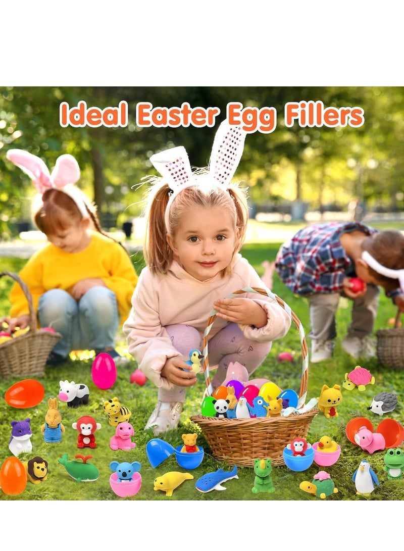 دوركو 30 جهاز كمبيوتر شخصي ممحوات الحيوانات مكتب الحيوانات الأليفة ، 3D مصغرة قلم رصاص ممحوة حفلة ممتعة لمواد المدرسة مكافآت الفصل الدراسي حشوات بيضة عيد الفصح هدايا (لون عشوائي) - Image 3