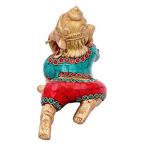 Idol Collections Crawling Brass Baby Ganesh Statue Hindu Success Lord Baby Ganesha Ganesh Murti Idol Statue Height 4 inch - Image 2