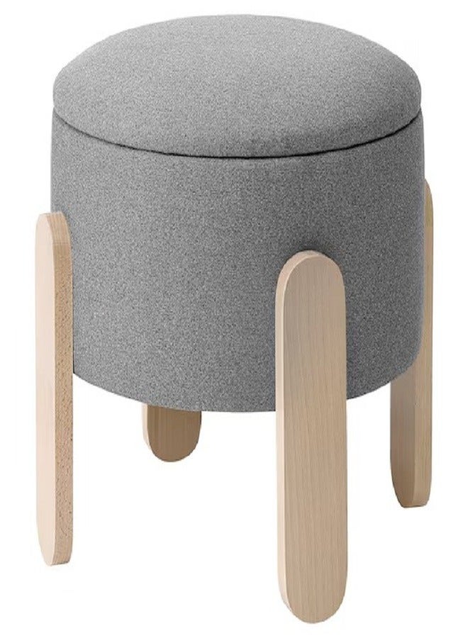 Pouf, with storage/grey - Image 1