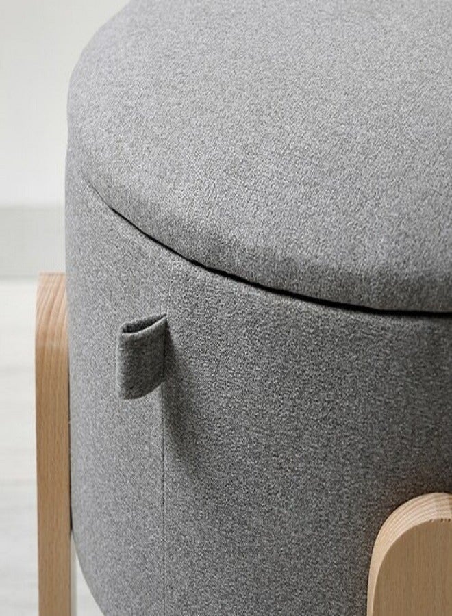 Pouf, with storage/grey - Image 4