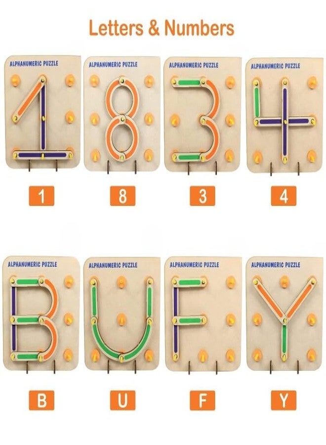 Camin Wooden Alphabets Construction Puzzle Toys for 3 4 5 Year Old Girls Boys | ABC Learning & Educational Toy - Image 4