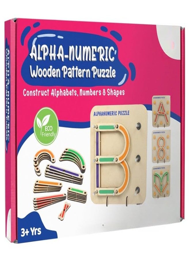 Camin Wooden Alphabets Construction Puzzle Toys for 3 4 5 Year Old Girls Boys | ABC Learning & Educational Toy - Image 1
