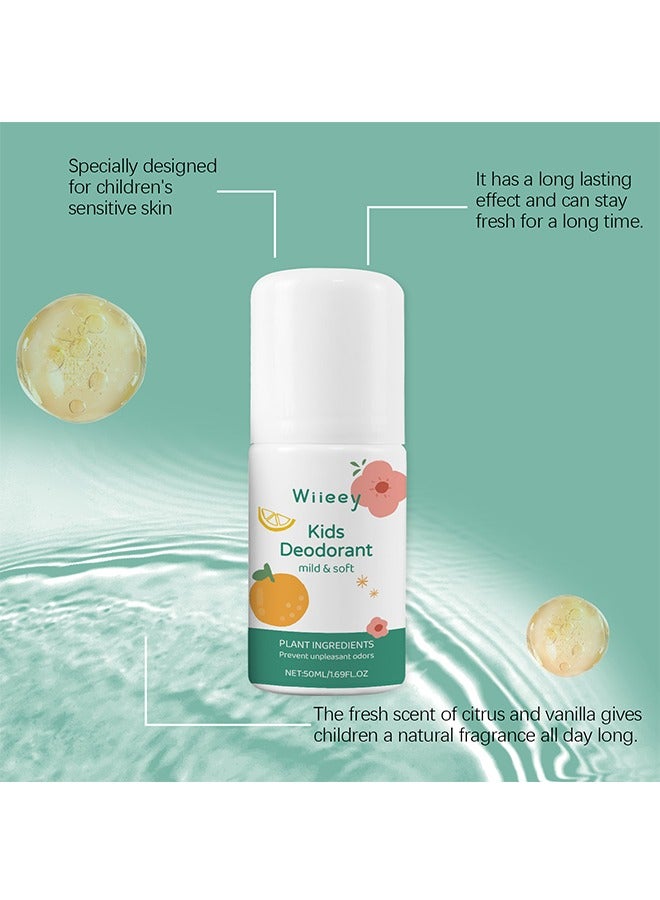 wiieey Kids Deodorant ,for Kids & Teens, Aluminum Free, Alcohol-Free, Paraben Free, 24 Hr Odor Protection, Clean Fresh Scent, Kids & Tweens, Hypoallergenic Deodorant 50ml - Image 2
