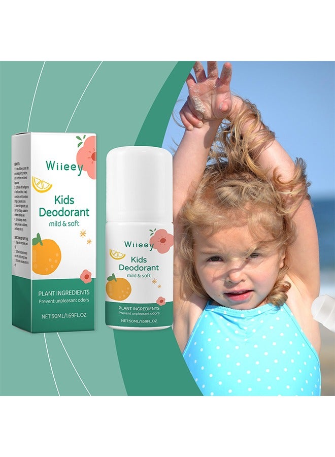 wiieey Kids Deodorant ,for Kids & Teens, Aluminum Free, Alcohol-Free, Paraben Free, 24 Hr Odor Protection, Clean Fresh Scent, Kids & Tweens, Hypoallergenic Deodorant 50ml - Image 1