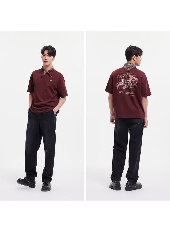 Semir Men's Summer Short Sleeve T-shirt Pure Cotton Knit Couple Outdoor Printed Top 101325100231 - Image 4