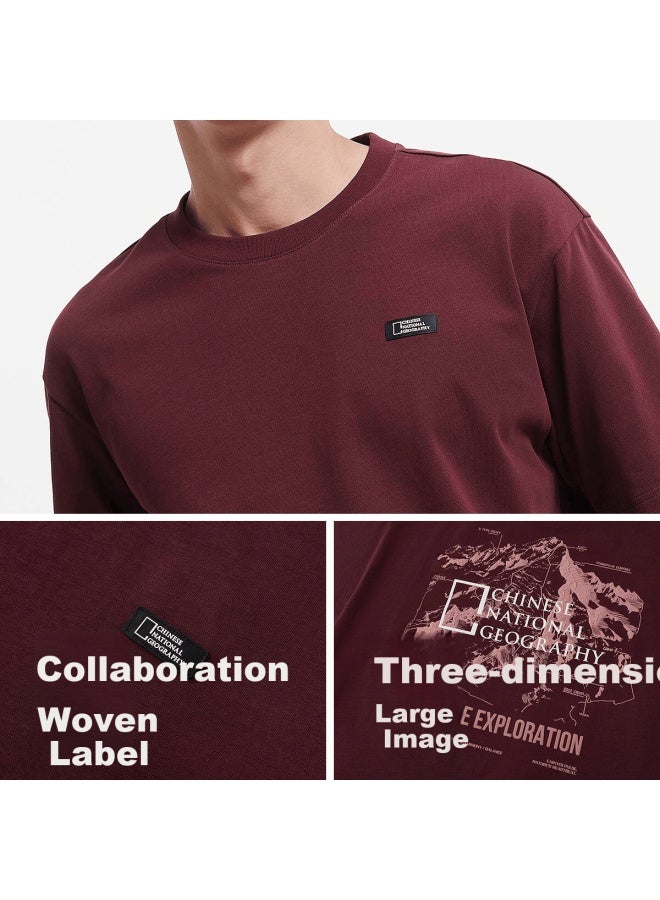 Semir Men's Summer Short Sleeve T-shirt Pure Cotton Knit Couple Outdoor Printed Top 101325100231 - Image 3