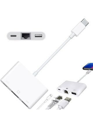 3-in-1 Lightning to RJ45 Ethernet LAN Adapter with Charging Port and USB 3.0, Supports 10/100 Mbps Fast Speed - pzsku/Z021E31E1A40F8A326EAFZ/45/1751198639/febad038-6900-4be8-a138-37adfc9244cc