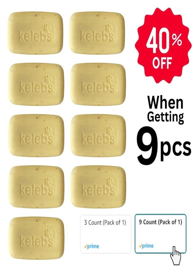 KELEBS Deshedding Dog Shampoo Bar for Shedding Control, Natural Ingredients with Coconut Oil & Shea Butter | No Plastic Waste | Vegan | 3 Bars - Image 2