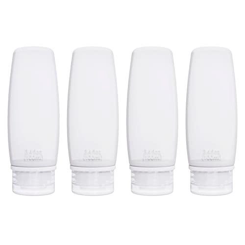 Craftend Silicone Travel Bottles for Toiletries TSA Approved Travel Size Containers Set 4 Pack Portable Leak Proof Refillable Cosmetic Squeeze Bottles Shampoo Hair Conditioner Body Lotion Bath Shower Gel - Image 1