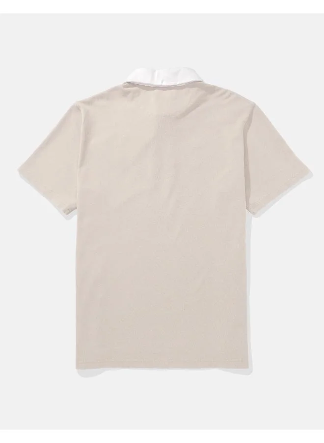 American Eagle Embroidered Logo Half Sleeve Polo Shirt