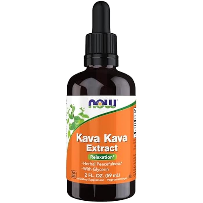 NOW Foods Supplements, Kava Kava Liquid Extract with Glycerin, Dropper Included, Relaxation*, 2-Ounce - Image 1