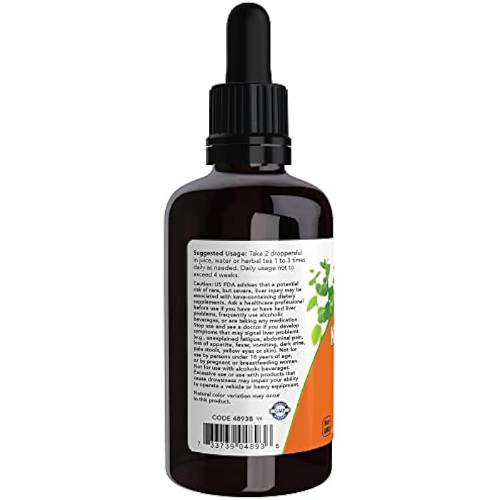 NOW Foods Supplements, Kava Kava Liquid Extract with Glycerin, Dropper Included, Relaxation*, 2-Ounce - Image 3