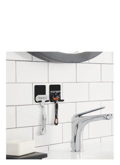 Generic Bathroom Razor Holder, 4-Piece Black , Wall Mount Storage Hooks, Self-Adhesive, Hooks  - Image 2