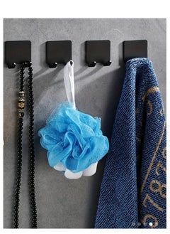 Generic Bathroom Razor Holder, 4-Piece Black , Wall Mount Storage Hooks, Self-Adhesive, Hooks  - Image 3