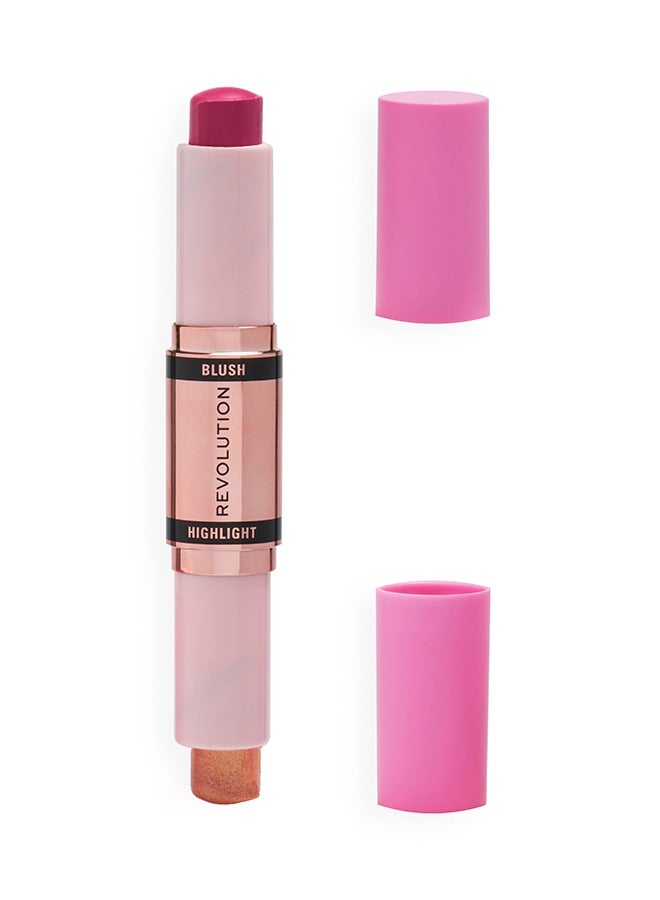 Makeup Revolution Blush & Highlight Stick Champagne Shine - Image 3