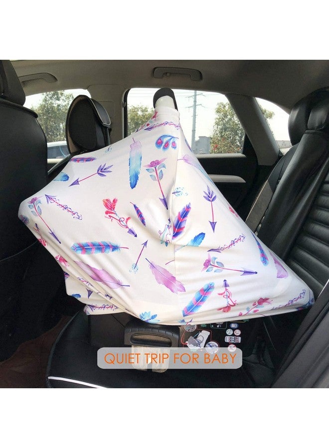 Hicoco Car Seat Covers for Babies - Carseat Canopy, Multi-use Breastfeeding Covers, Girls and Boys Baby Shower Gifts - Image 4