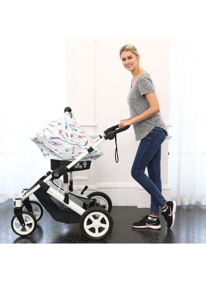 Hicoco Car Seat Covers for Babies - Carseat Canopy, Multi-use Breastfeeding Covers, Girls and Boys Baby Shower Gifts - Image 2