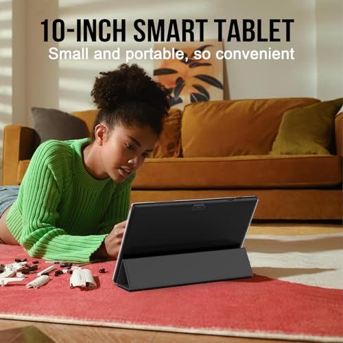 Aheadlink Android 15 Tablet, 10 inch 2 in 1 Tablets with Keyboard, 18GB RAM 128GB ROM 2TB Expand, Quad-Core 2.0Ghz CPU, 5G WiFi 6, BT5.0, 1280x800 HD Touchscreen, 6000mAh, Widevine L1, GMS Tablet, Black - Image 4