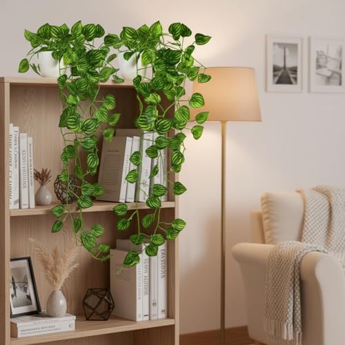 fancymart Artificial Vine Plant Falling with Pot: Pack of 2 (Natural Touch & Feel) - Home and Office Decor with Small Size Pot (45 x 17 x 7 CM) - Image 2
