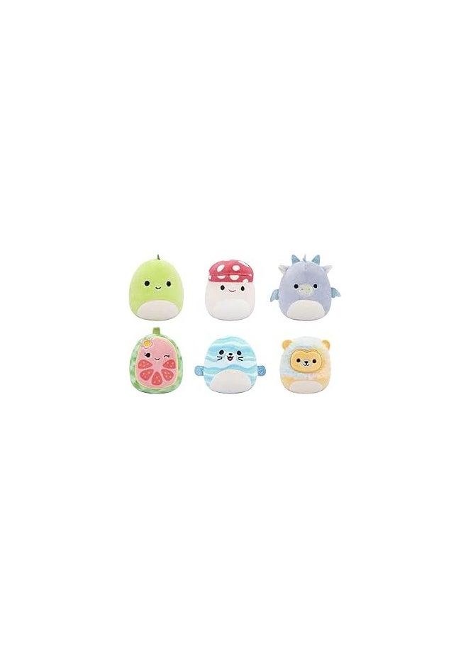 SQUISHMALLOWS MICROMALLOWS - 6 PACK PLUSH MICROMALLOWS 2.5" SQUISHMALLOWS FLOYD, LEONARD, NOAH, LENA, DANE, CORTEZ