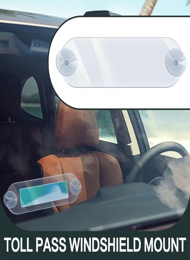 WINUERK 2PCS EZ Pass Holder, Transponder Holder, EZ Pass Velcro Strips with Adhesive and Strong Suction Cups, Toll Pass Windshield Mount Easy to Install and Remove, Universal for All Major Toll Passes - Image 3
