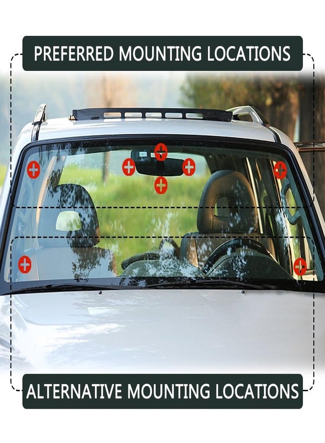 WINUERK 2PCS EZ Pass Holder, Transponder Holder, EZ Pass Velcro Strips with Adhesive and Strong Suction Cups, Toll Pass Windshield Mount Easy to Install and Remove, Universal for All Major Toll Passes - Image 2