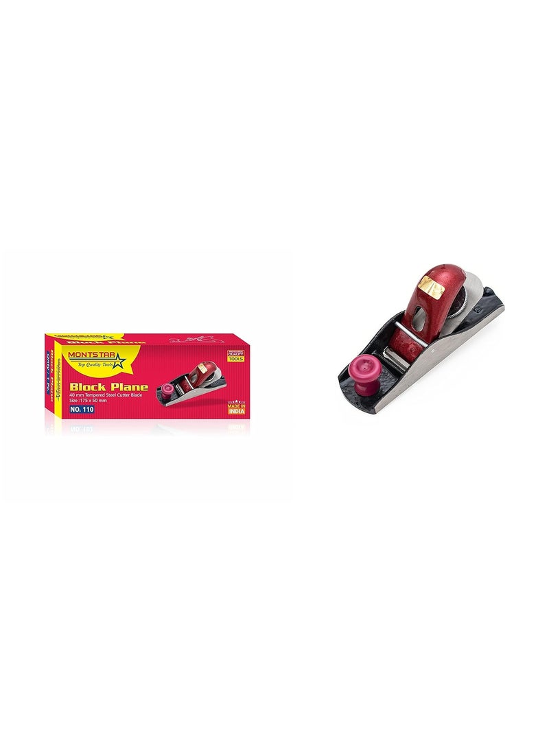 MONTSTAR MONTSTAR Steel Block Carpenter Plane 7inch Red  - Image 1