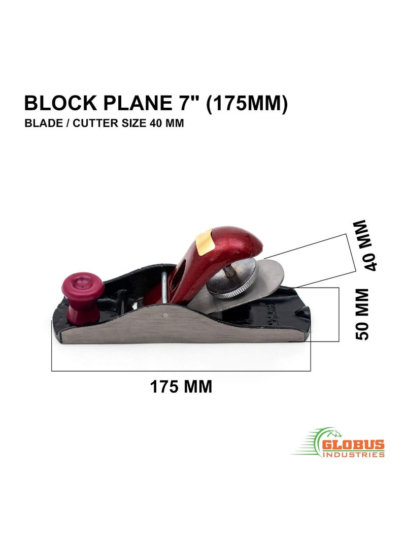 MONTSTAR MONTSTAR Steel Block Carpenter Plane 7inch Red  - Image 2