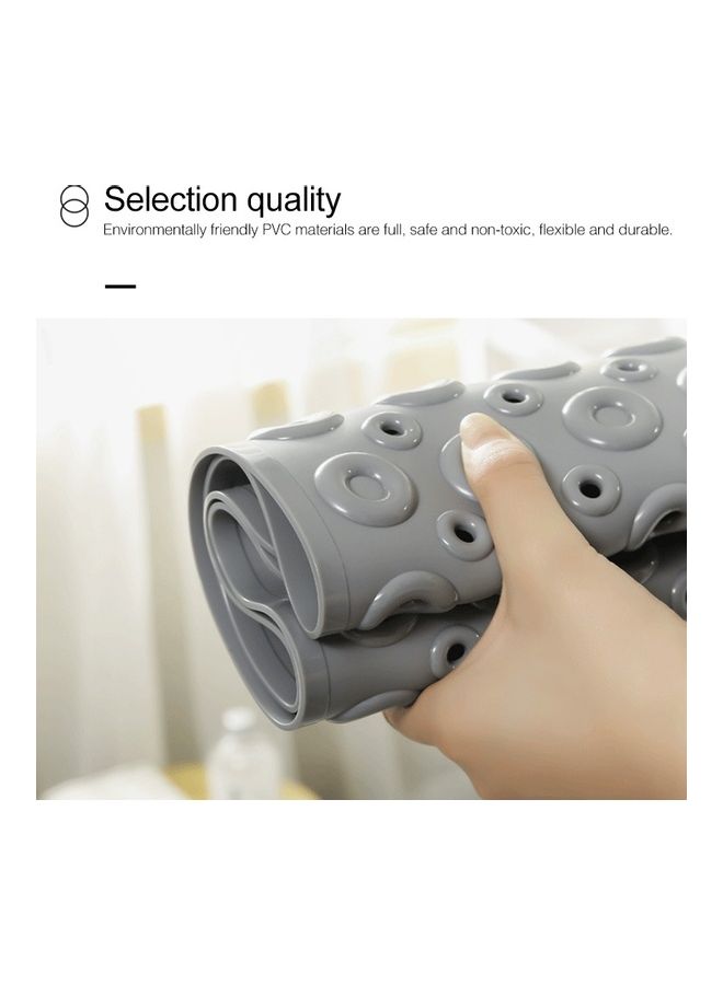 NIBEMINENT Pvc Odorless Tasteless Non-Slip Bathroom Rug Bath Shower Mat Carpet Grey 50 x 8 20cm - Image 4