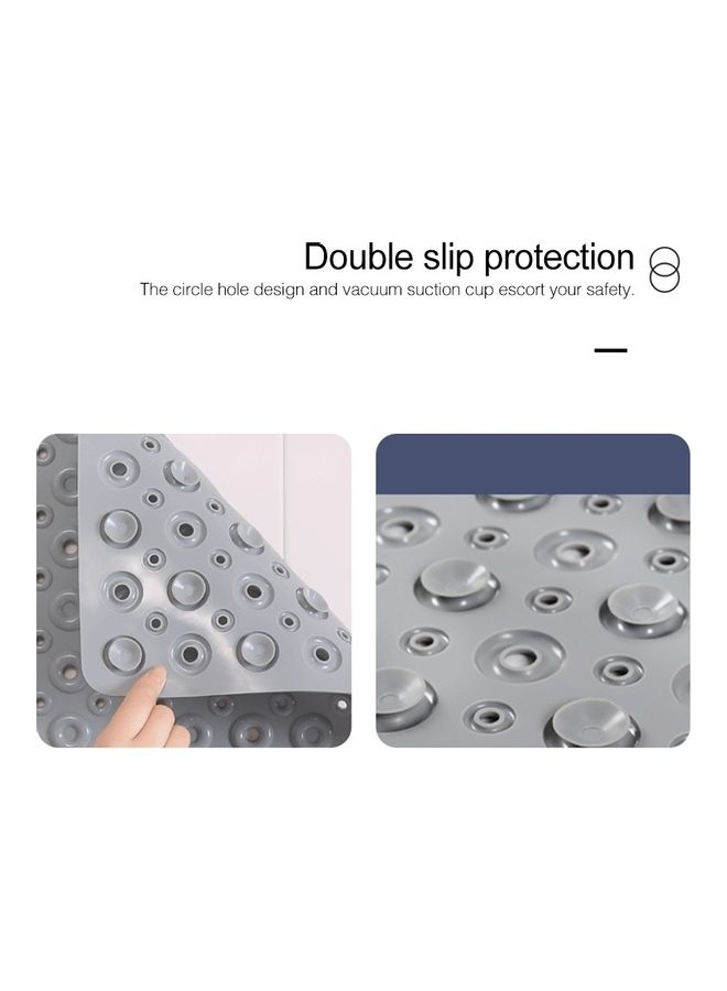 NIBEMINENT Pvc Odorless Tasteless Non-Slip Bathroom Rug Bath Shower Mat Carpet Grey 50 x 8 20cm - Image 2
