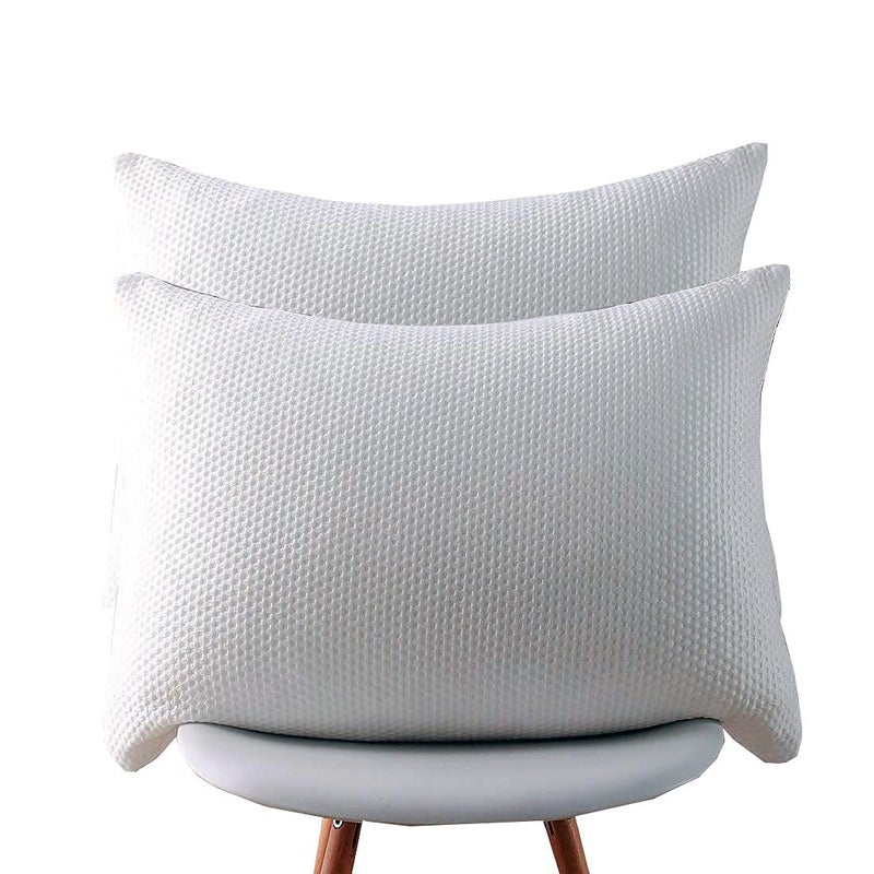 ARLinen ARLinen Microfiber Filled Jersey Cotton Pillow Combo Set 20x30 Inch Set of 2 