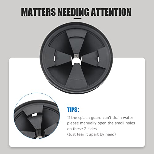 Mellbree Garbage Disposal Splash Guards, 3 3/8" EPDM Rubber Drain Insert for InSinkErator Evolution Series 2024 Upgraded Rubber QCB-AM Sink Disposal Splash Guard（2-Pack） - Image 5