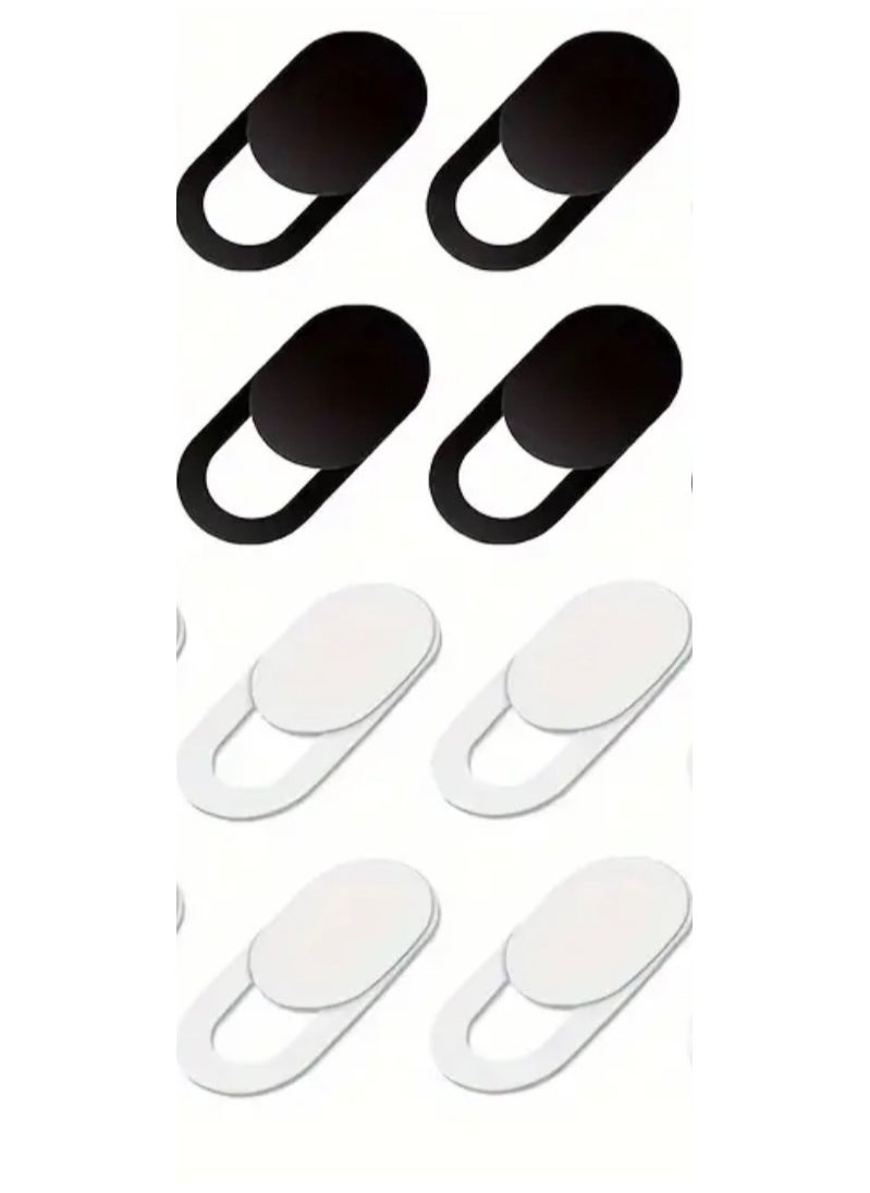 CleanWave - The Pure Effect [8 Pack – 4 Black & 4 White] Ultra-Thin Webcam Cover Slide – 0.022in Privacy Protector for Laptop, MacBook, iPhone, iPad, PC & More – Slim Camera Blocker for Online Privacy & Security  - Image 1