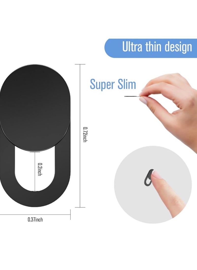 CleanWave - The Pure Effect [8 Pack – 4 Black & 4 White] Ultra-Thin Webcam Cover Slide – 0.022in Privacy Protector for Laptop, MacBook, iPhone, iPad, PC & More – Slim Camera Blocker for Online Privacy & Security  - Image 3