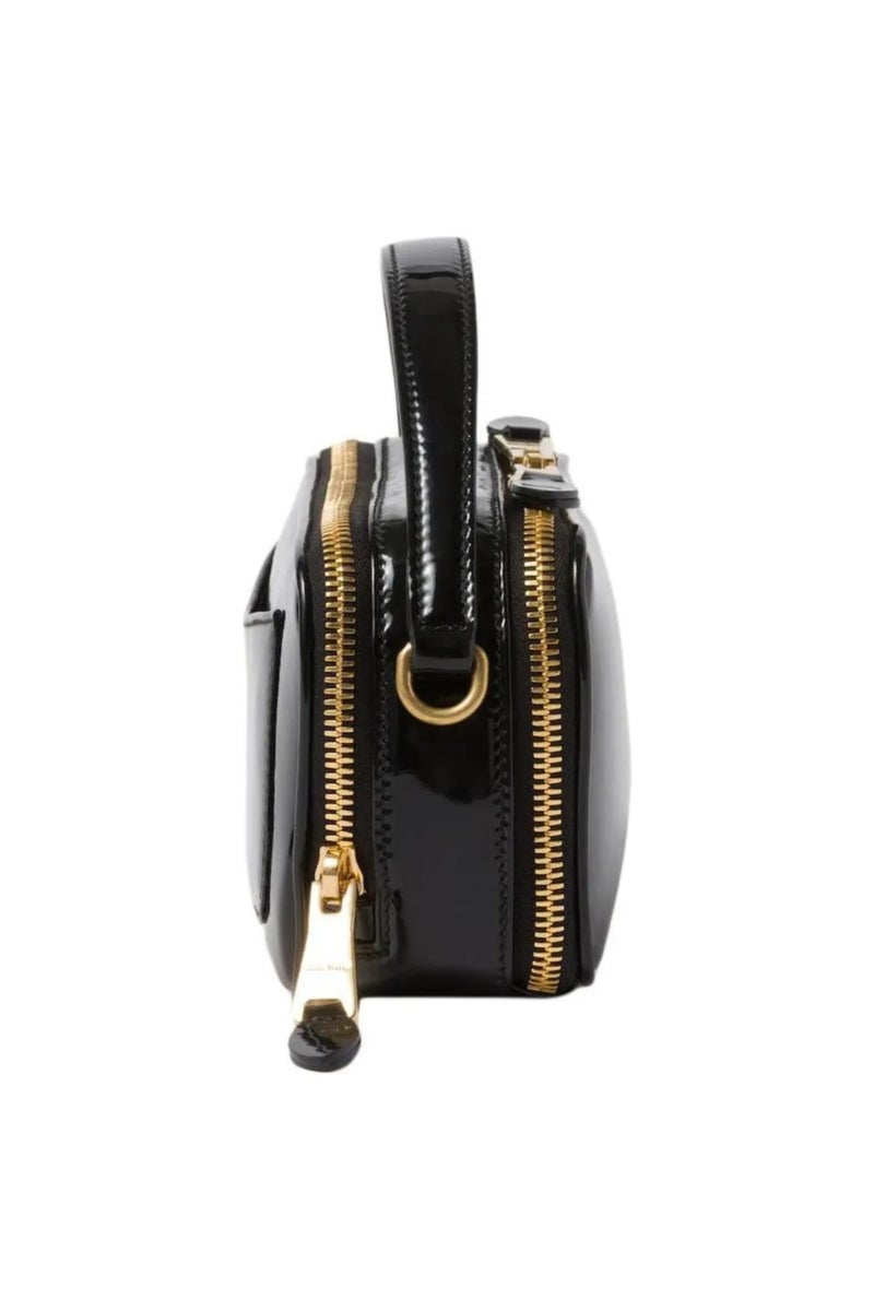 مياو مياو حقيبة كتف جلدية من MIU مع جيب مغلف وحزام كتف جلدي قابل للإزالة والتعديل - Image 3