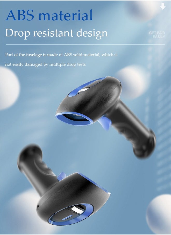 DUNISO - USB All in One Wireless Barcode Scanner with 2.4GHz Nano Receiver for The Best Wireless Scanning Experience,Can Scan All Types of Barcode and QR Code,Also Supports Wired Scanning - Image 1
