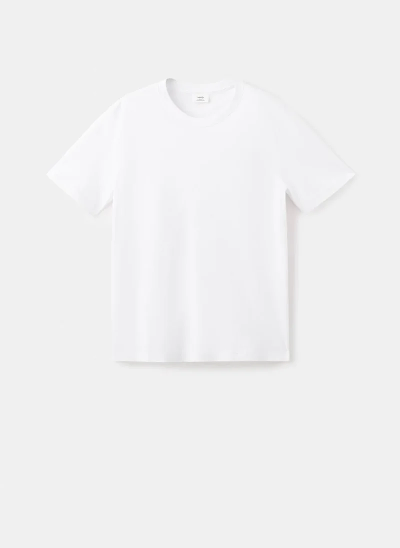 Mango Man 01-BLANCO Slim Fit T-Shirt 180Gsm for Men | Best Price UAE
