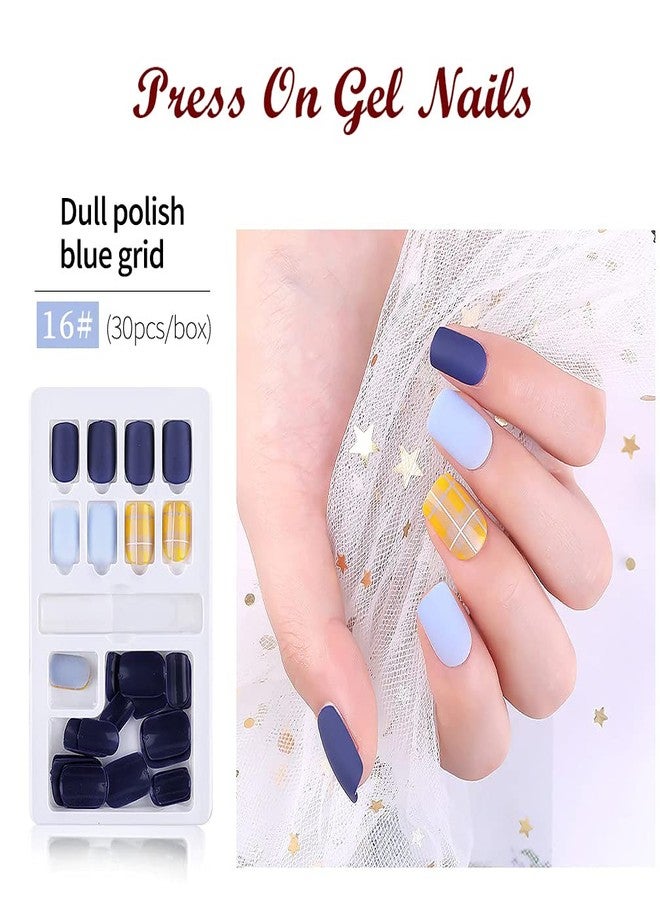STORE 2508 Store2508 Press on Gel Nails 30 Pcs with Double Sided Jelly Adhesive Nail Glue Nail Filer MB658_DESIGN 16 - Image 2