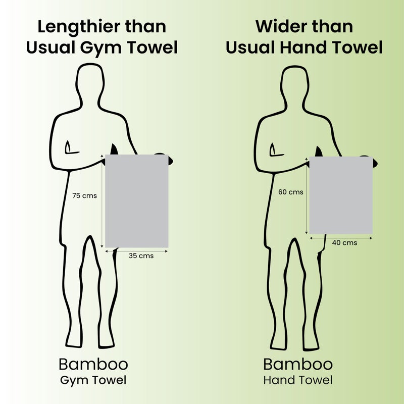 Mush Bamboo Hand Towels Set of 2 | 100% Bamboo Gym Towel for Men/Women Workout | Ultra Soft, Absorbent & Quick Dry Towel for Gym, Travel, Sports and Yoga | 40 X 60 cms | 600 GSM (Sky Blue & Pink) - Image 5
