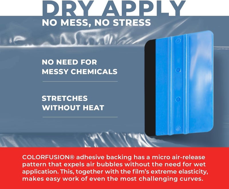 VViViD ColorFusion PPF by , Gloss China Blue Dry Apply PPF Vinyl Car Wrap Roll 1ft x 5ft - Image 4