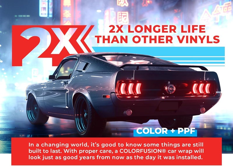 VViViD ColorFusion PPF by , Gloss China Blue Dry Apply PPF Vinyl Car Wrap Roll 1ft x 5ft - Image 3